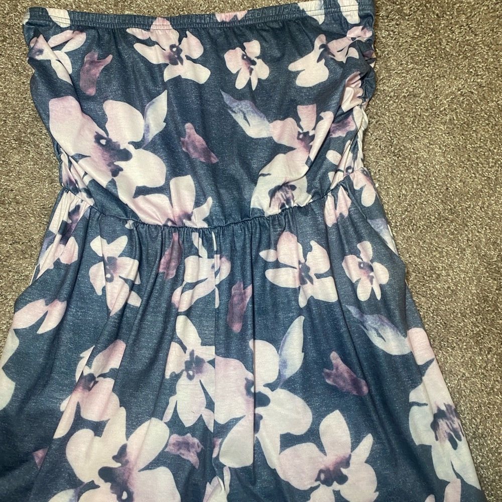 Floral Strapless Dress